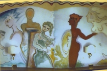 "Acqua -Terra-Fuoco-Aria "- Large fresco inside a suite of Le Fabbre - Manciano (Grosseto), 2003