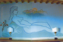 "Paradiso"- Large fresco inside a suite of Le Fabbre - Manciano (Grosseto), 2003